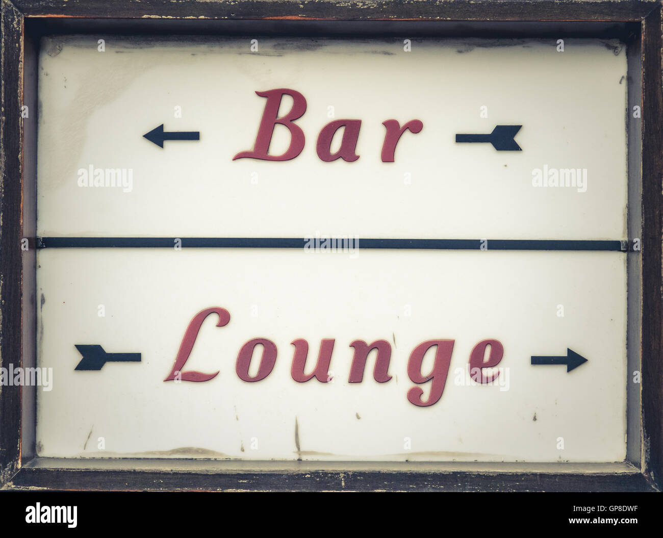 Grungy Bar segno Foto Stock