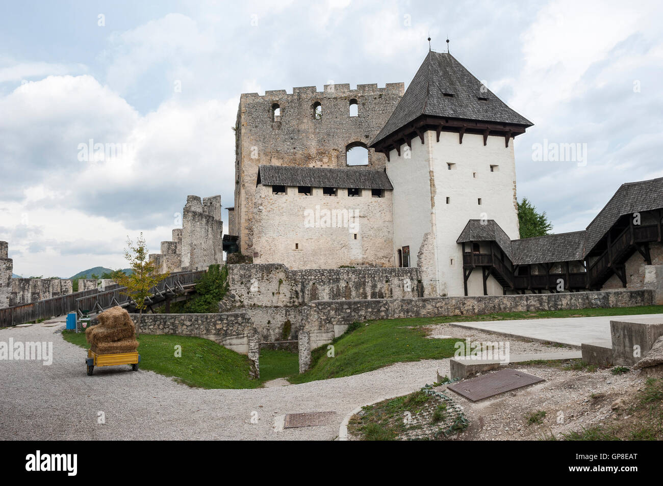 Celje castello superiore, Celje, Regione Stiria, Slovenia, Europa Foto Stock