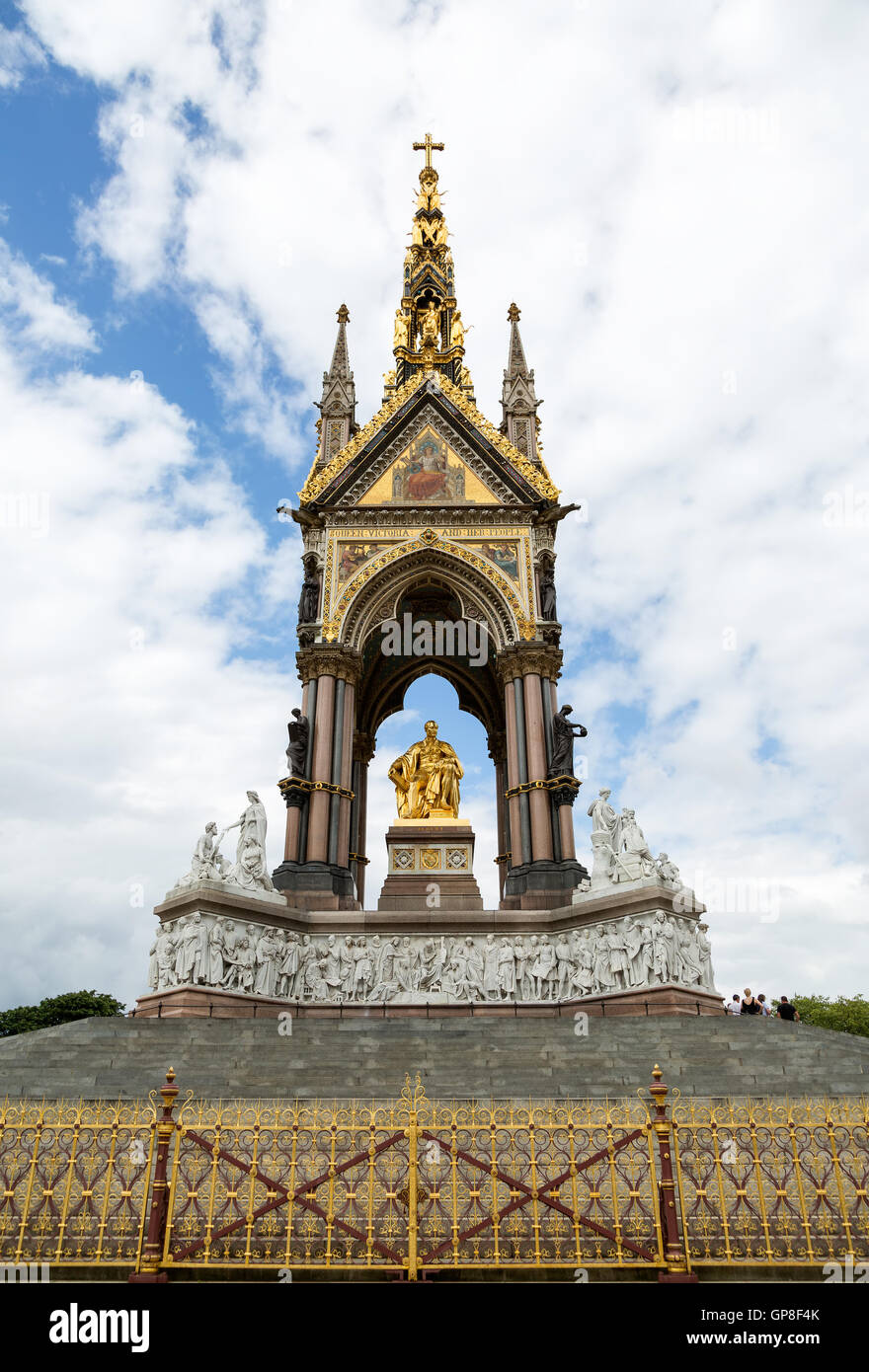 Prince Albert Memorial statua a Londra in Inghilterra Foto Stock