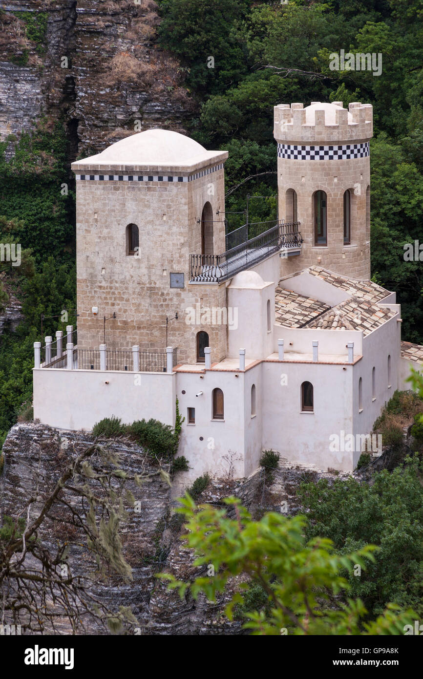 Torretta Pepoli, Erice, vicino Trapani, Sicilia, Italia Foto Stock