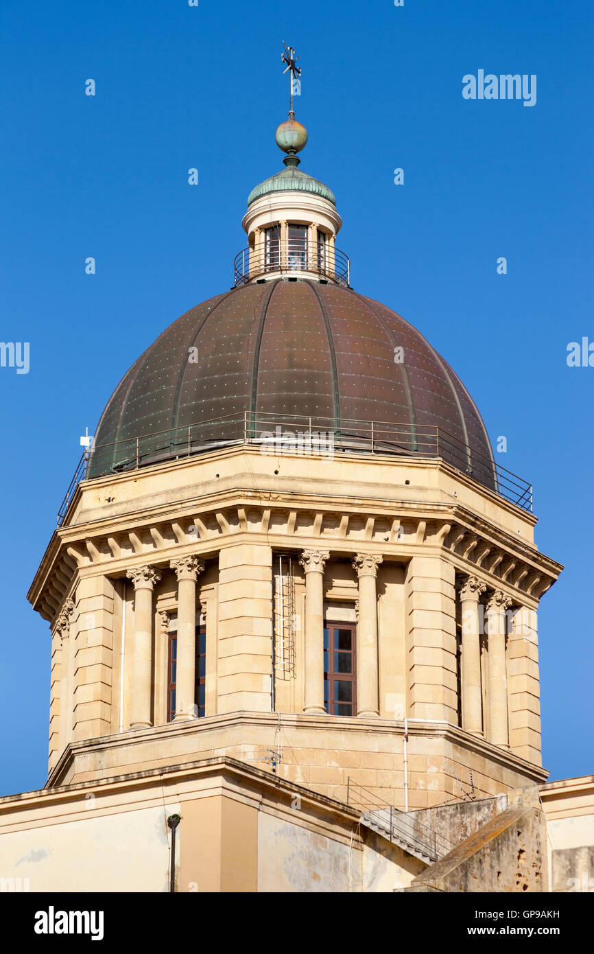 Cupola della Chiesa Madre di Marsala, Cattedrale di Piazza della Repubblica, Marsala, Sicilia, Italia Foto Stock
