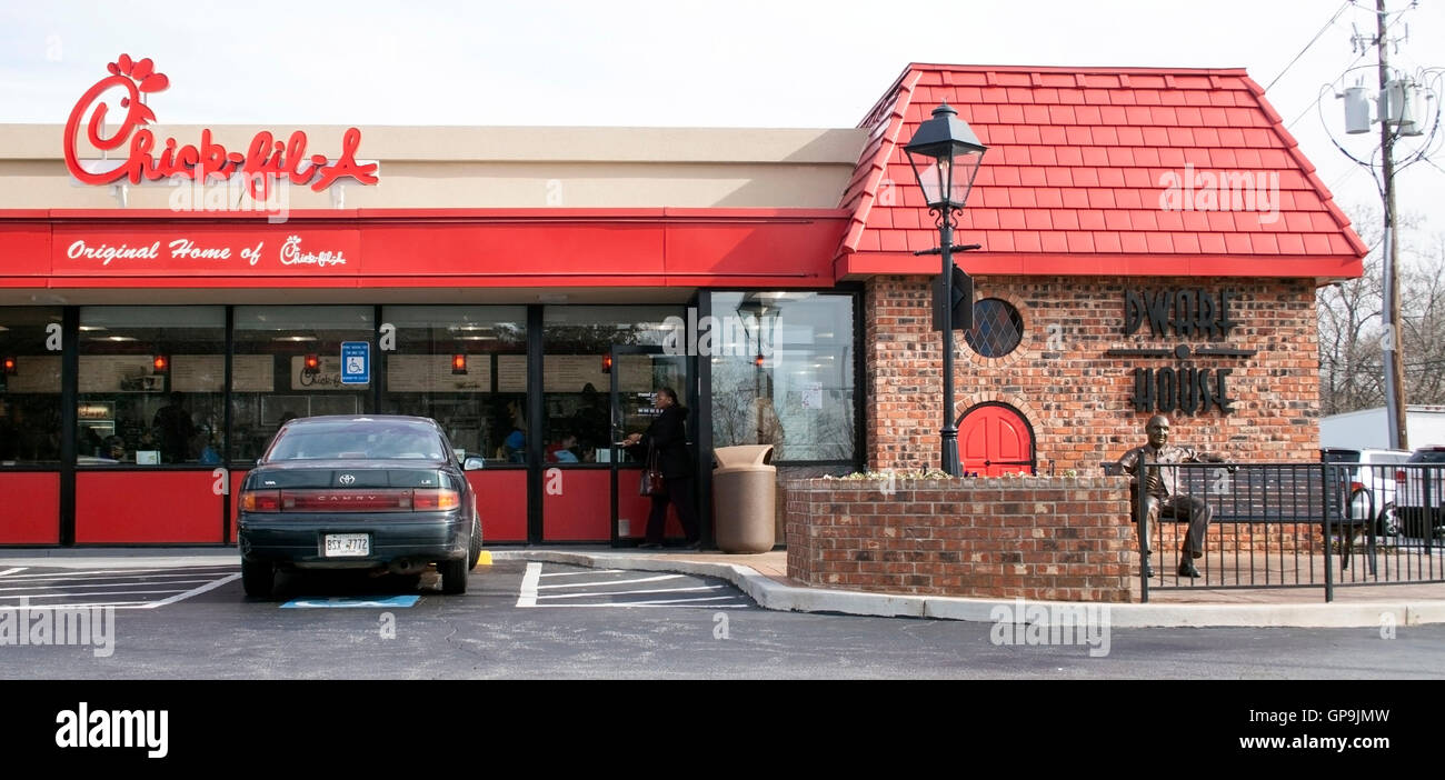 Originale di Chick fil una nana Casa Hapeville in Georgia Foto Stock