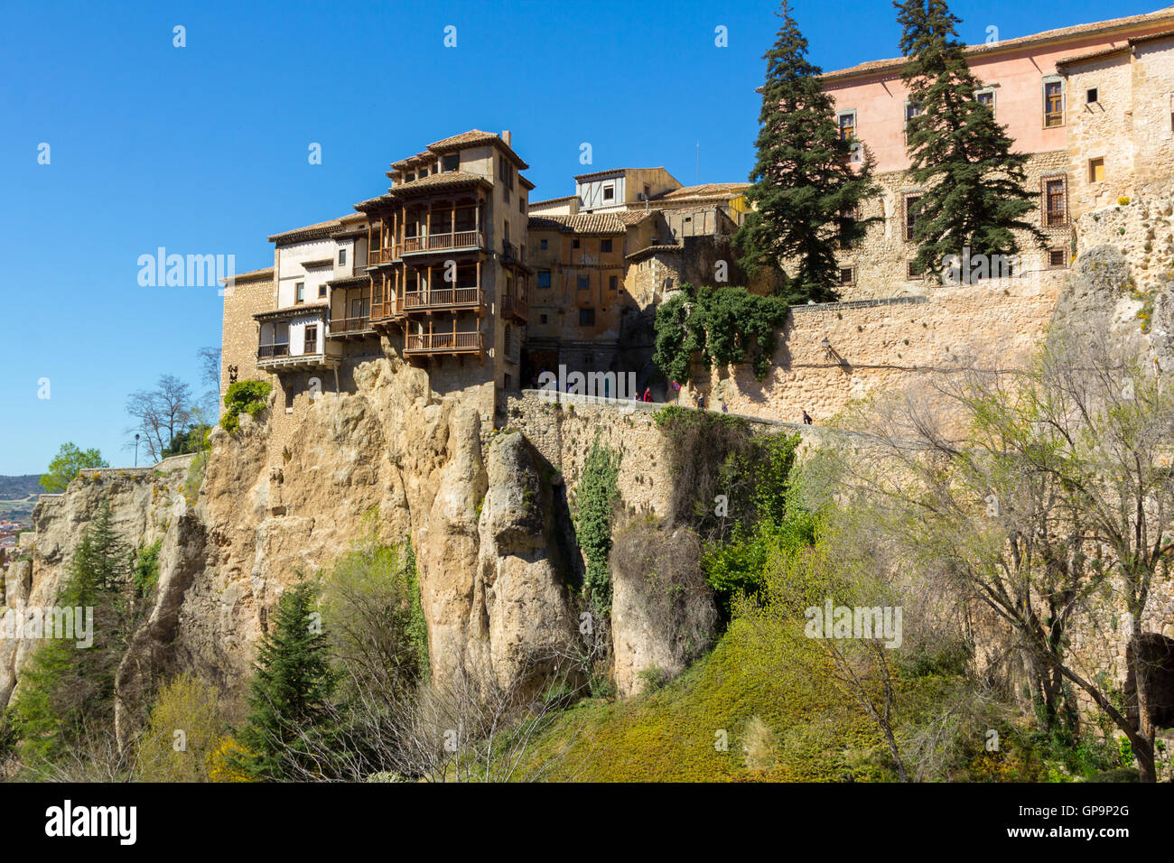 Famose case sospese di Cuenca in Spagna Foto Stock