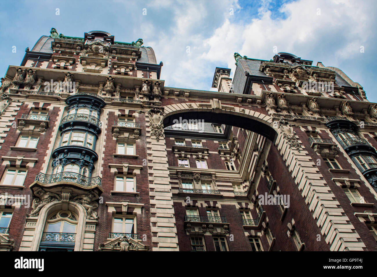 Dettaglio dell'edificio a Upper West Side di New York Foto Stock