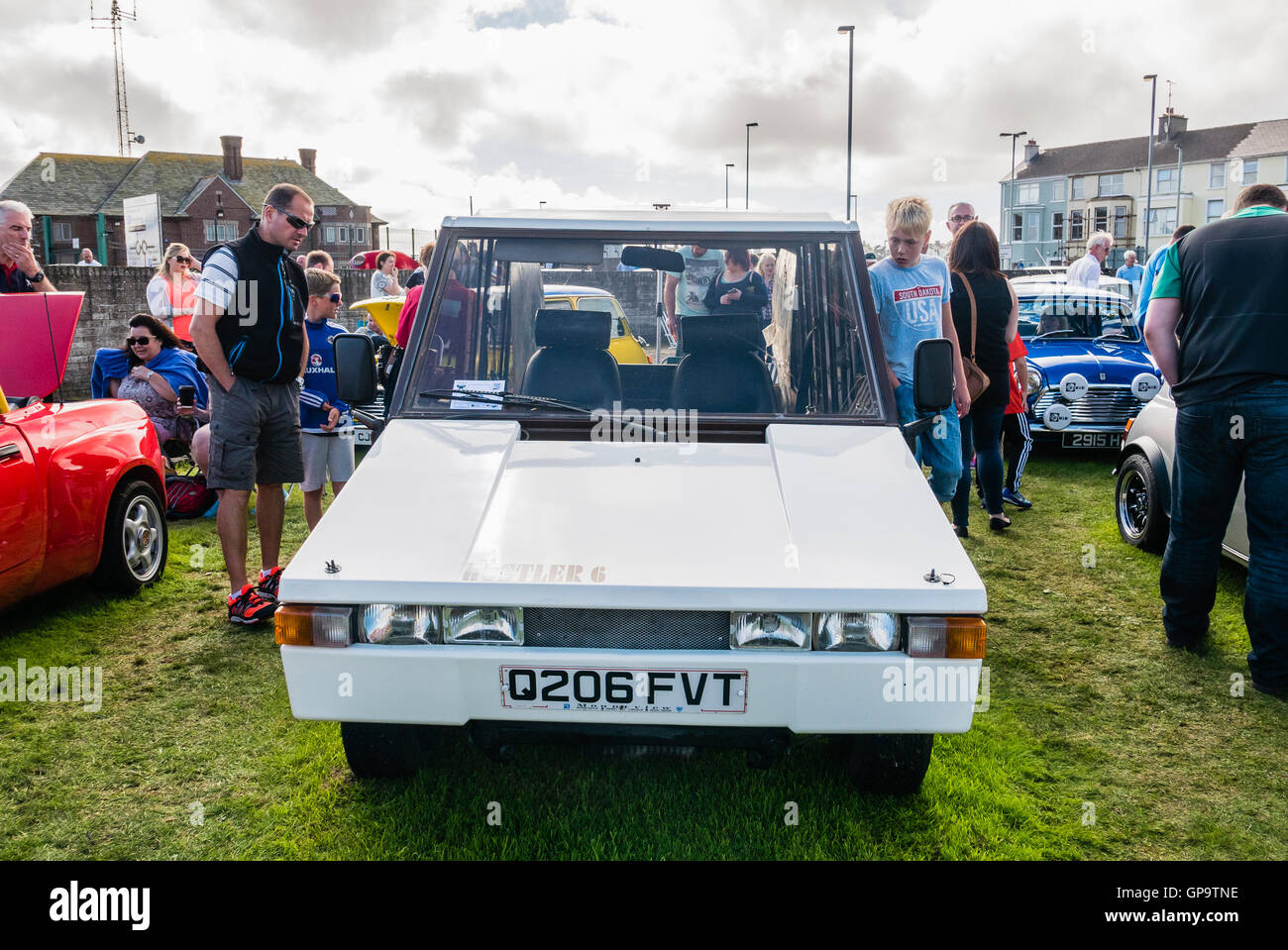 Hustler 6 6 ruote di kit car, basato su un Mini e progettato da Aston Martin Lagonda's William città. Foto Stock