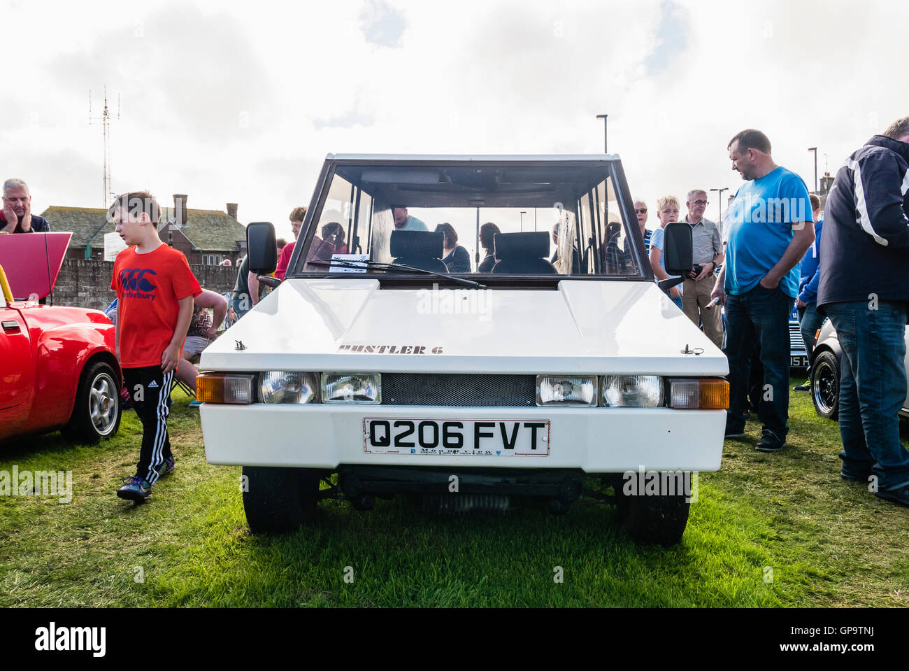 Hustler 6 6 ruote di kit car, basato su un Mini e progettato da Aston Martin Lagonda's William città. Foto Stock