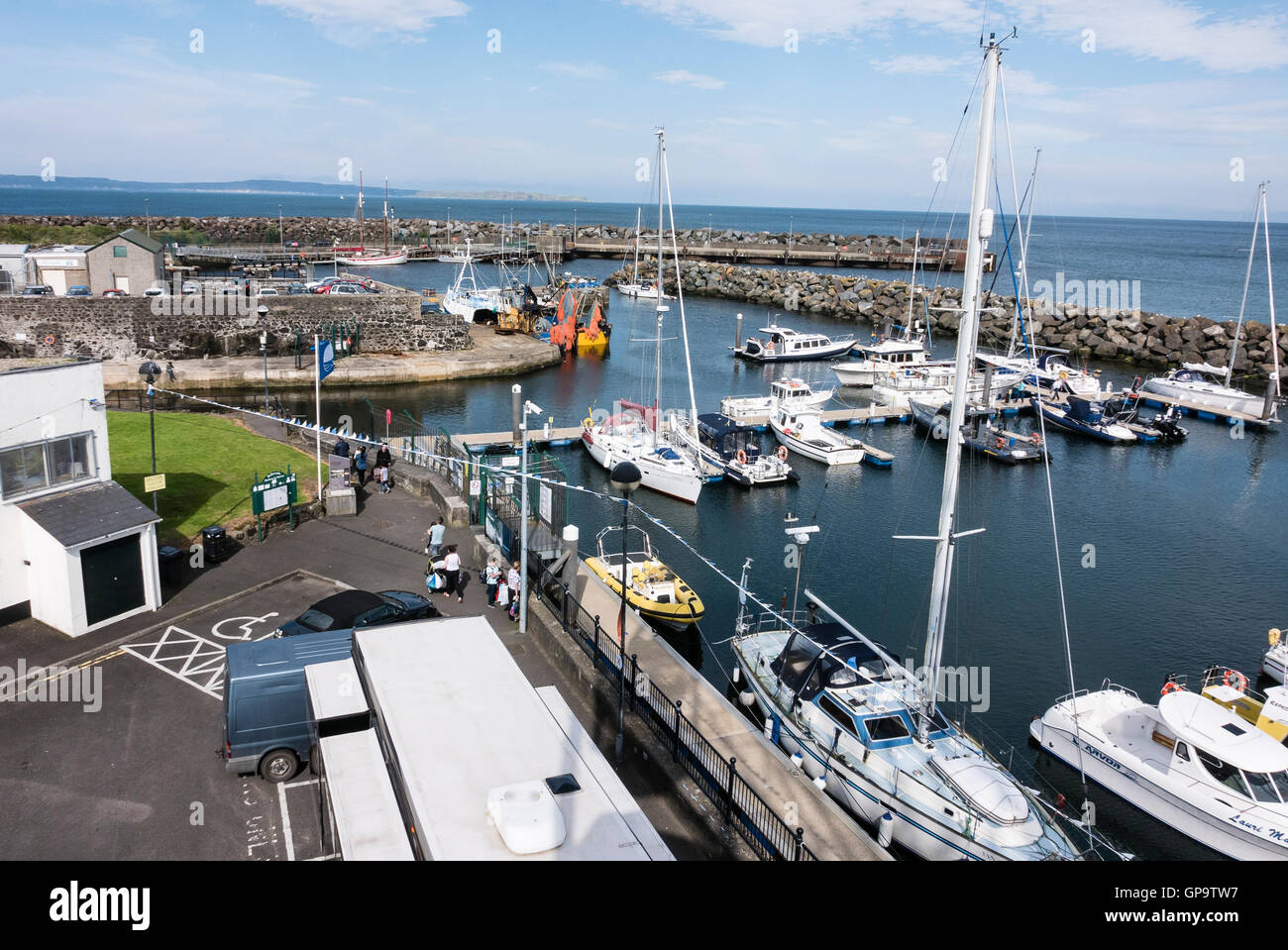 Ballycastle porto e marina, Irlanda del Nord. Foto Stock