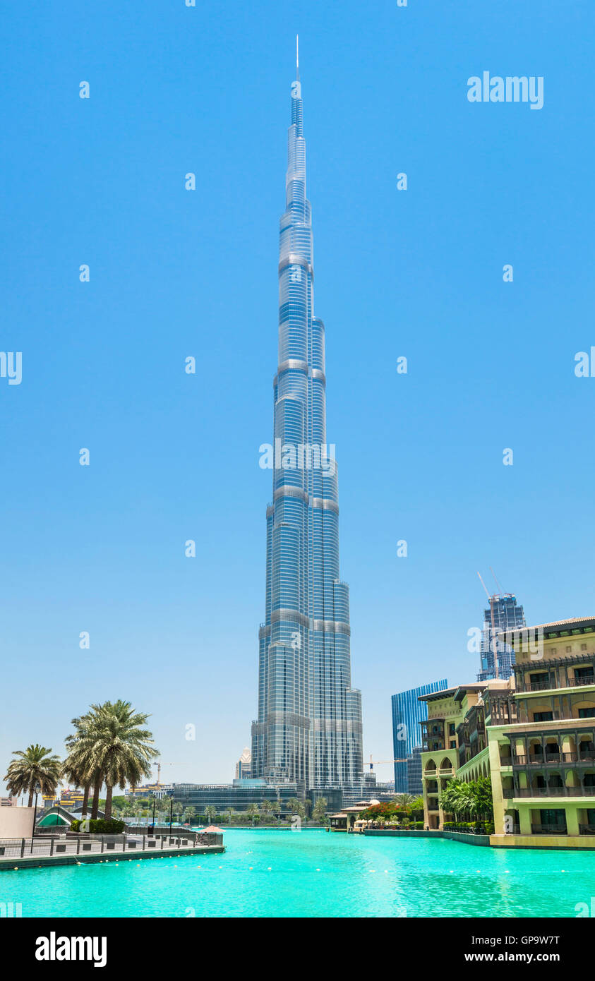 Dubai Burj Khalifa, città di Dubai, Emirati Arabi Uniti, Emirati arabi uniti Foto Stock