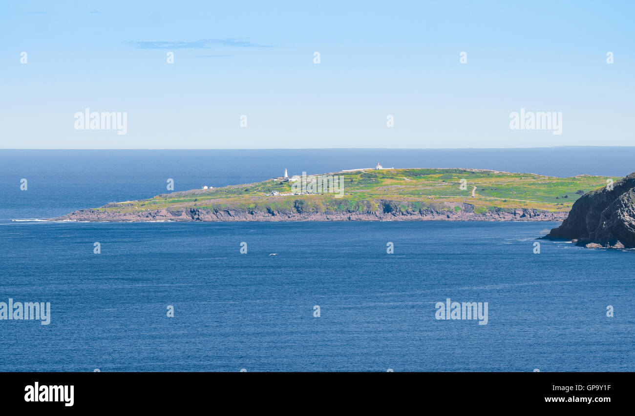 Cape Spear Terranova come visto dalla collina di segnale, St John's Nfld. Foto Stock