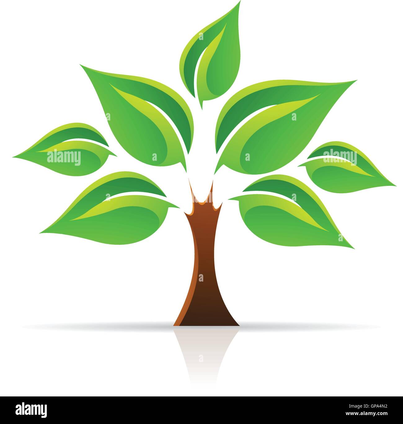 Illustrazione Vettoriale di albero della vita isolato su bianco Illustrazione Vettoriale