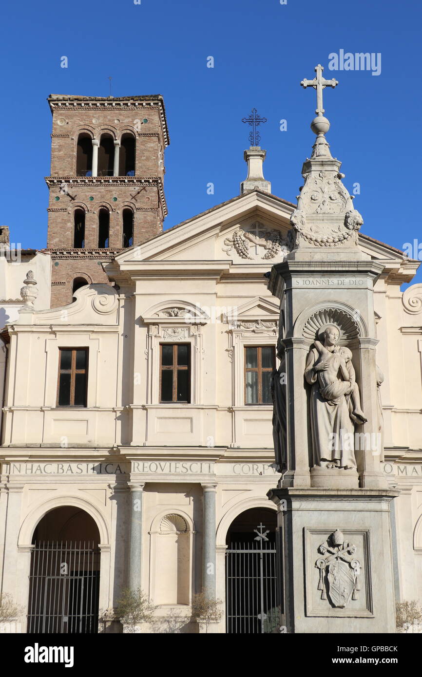 La Basilica di San Bartolomeo all Isola di Roma Foto Stock