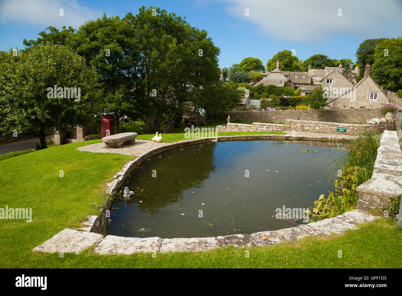 Il laghetto su Worth Matravers Isle of Purbeck Dorset. Foto Stock