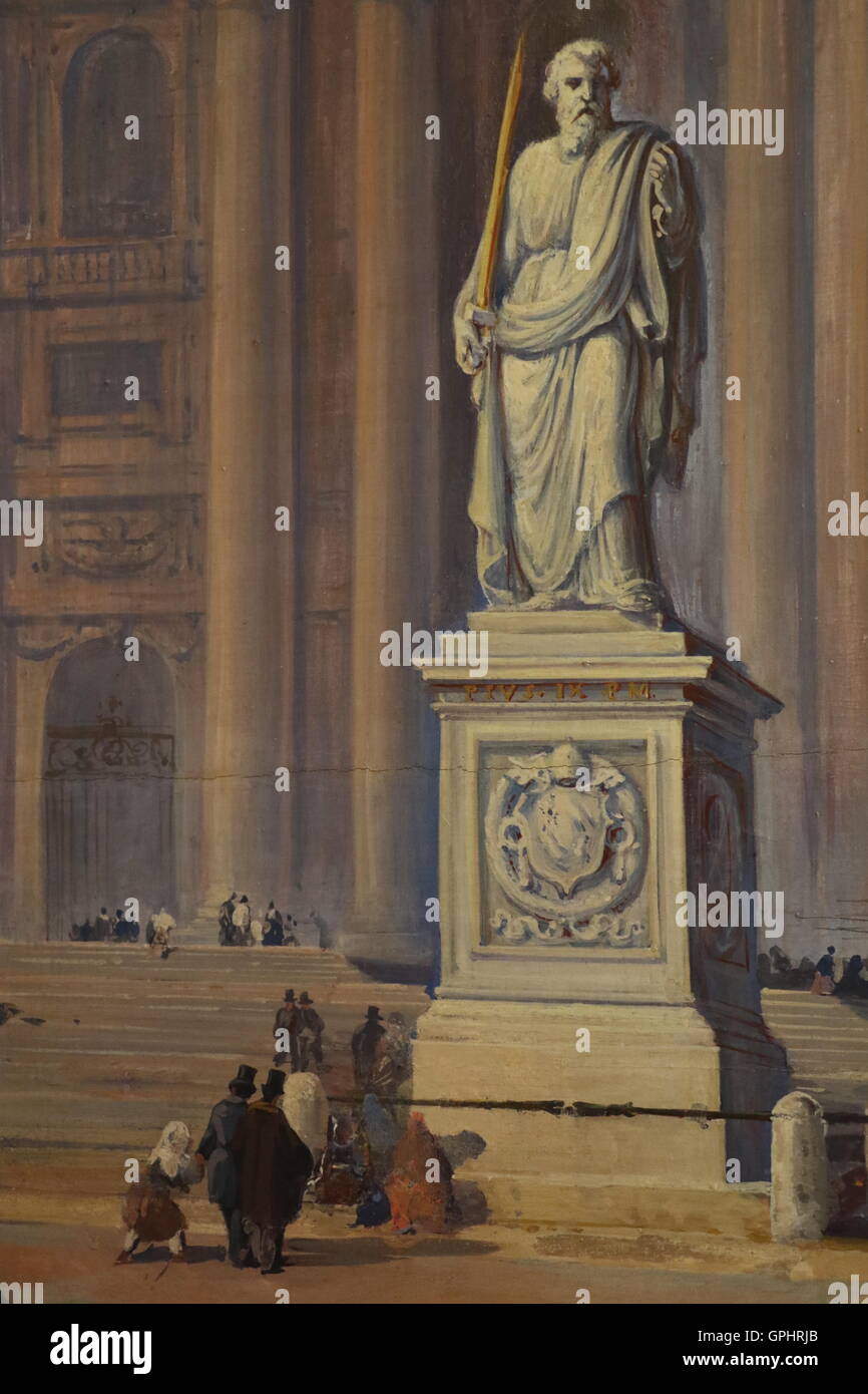Pittura decorativa dei musei vaticani Foto Stock