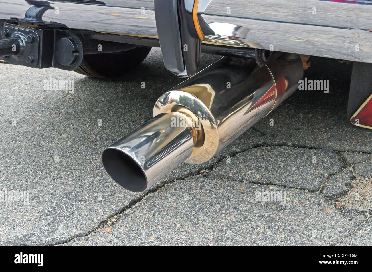 Tubo di scarico retrò sovietico produzione auto 1960 anni di modello Foto Stock