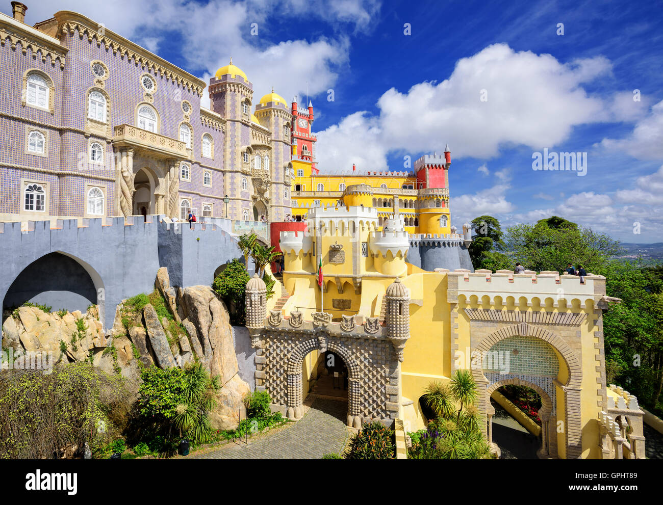 Pena palace, Sintra, Portogallo Foto Stock