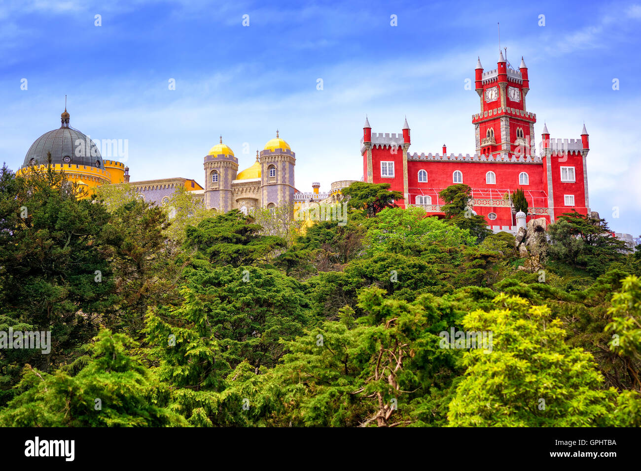 Pena palace, Sintra, Portogallo Foto Stock