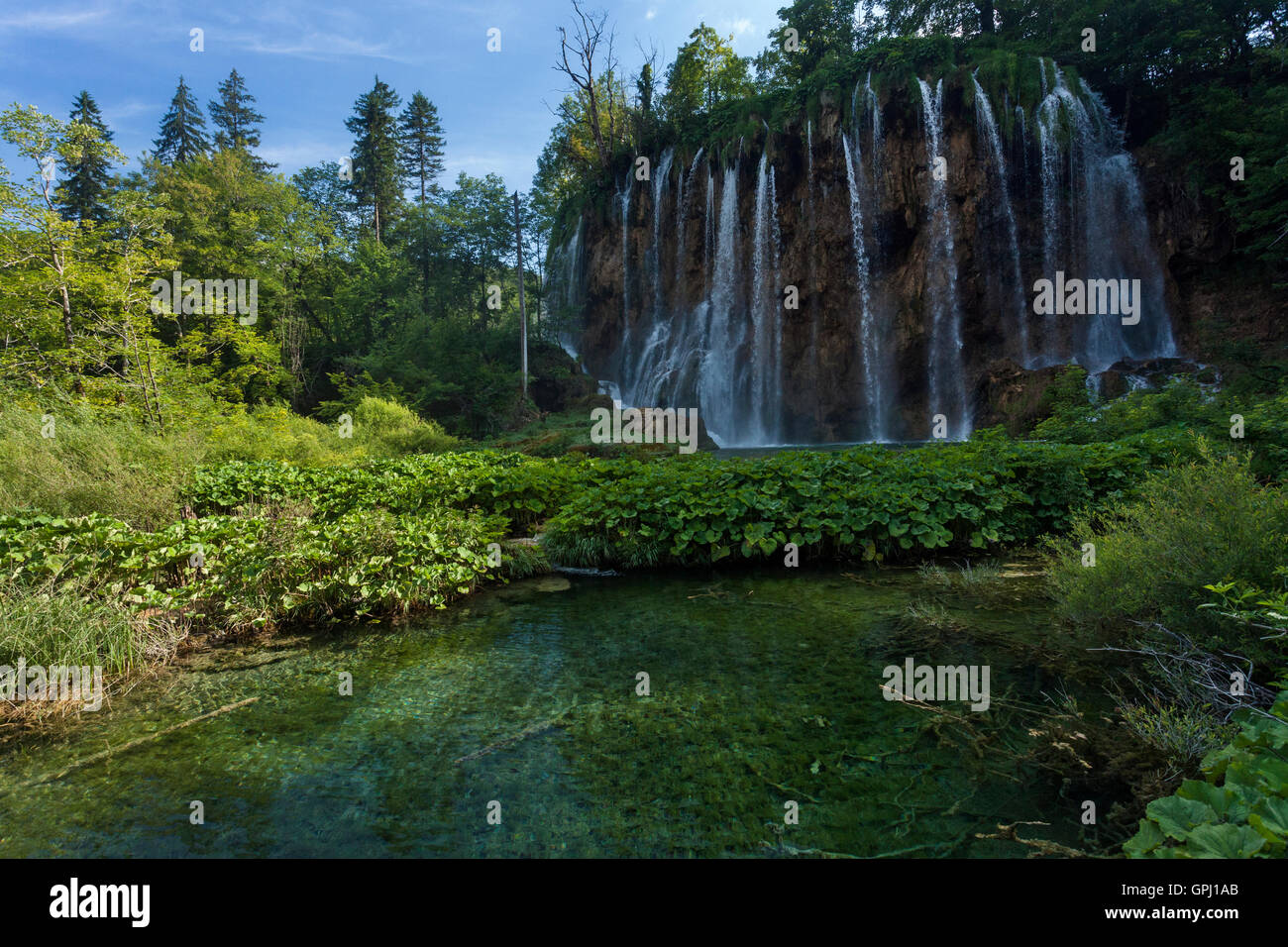 Veliki Prštavac cascata nel Parco Nazionale dei Laghi di Plitvice in  Croazia Foto stock - Alamy