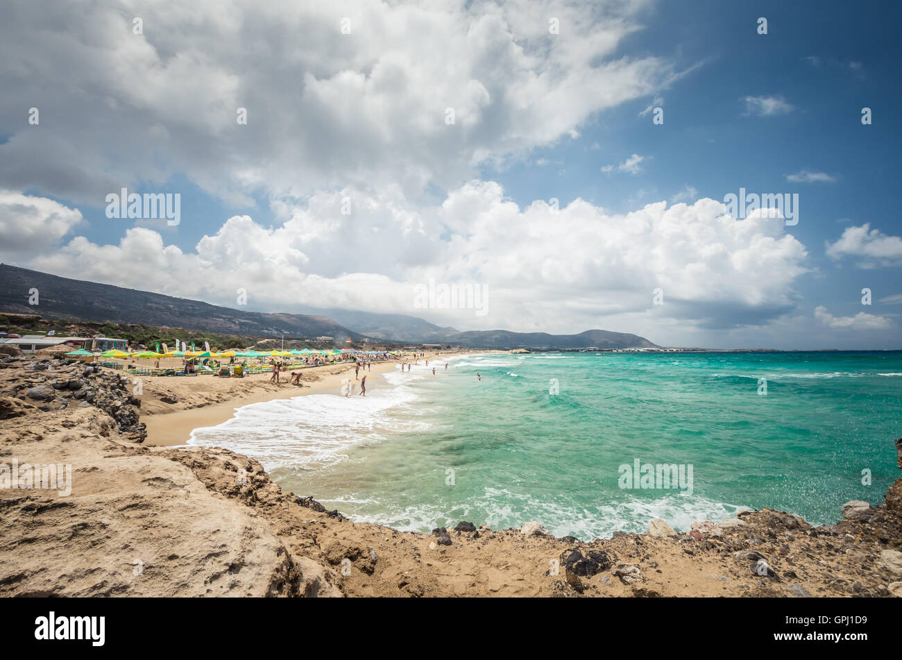 Falasarna beach, Creta, Grecia. Falassarna è una delle migliori spiagge di Creta Foto Stock