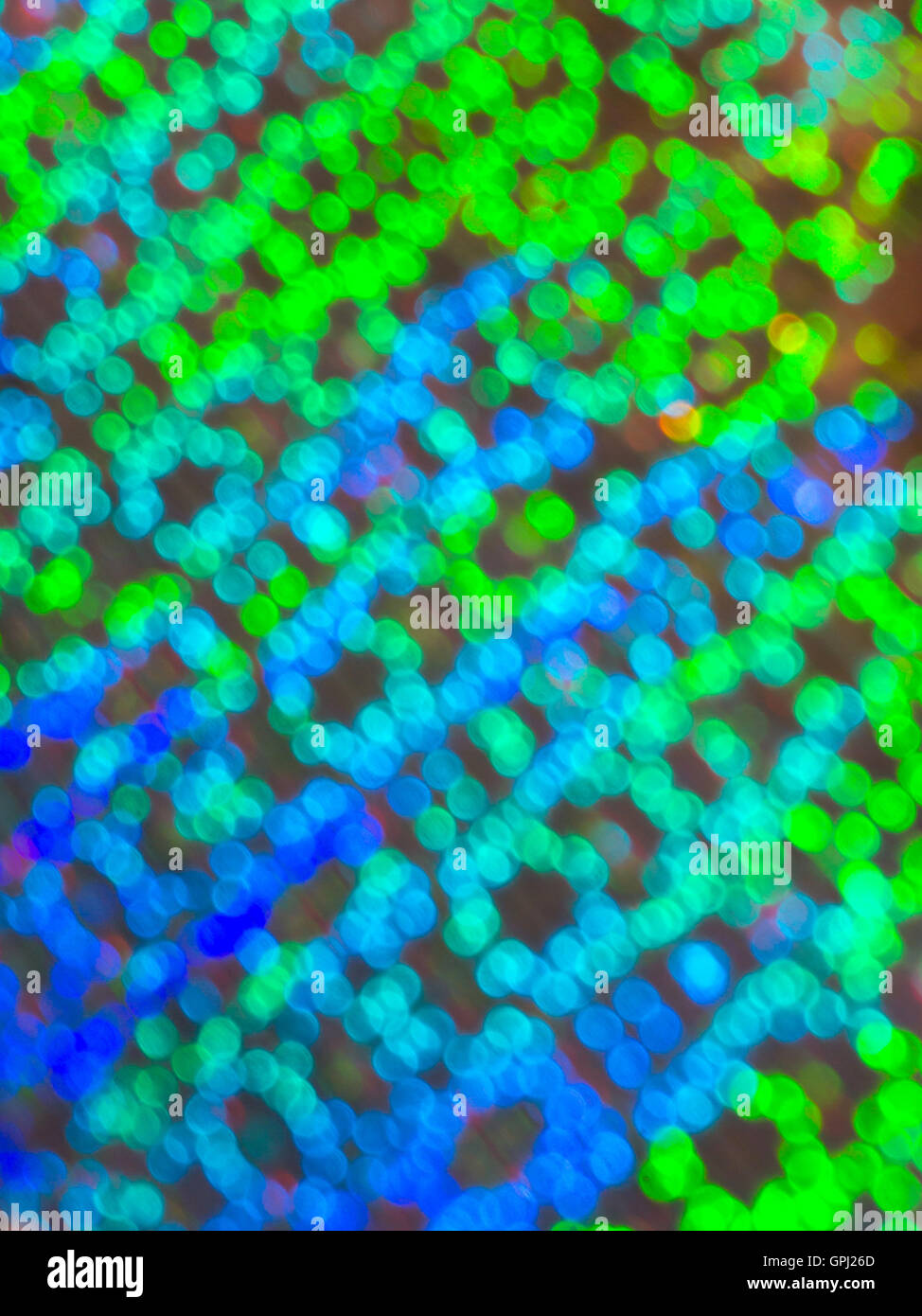 Sfocato il blu e il verde brillante sfondo bokeh di fondo Foto Stock