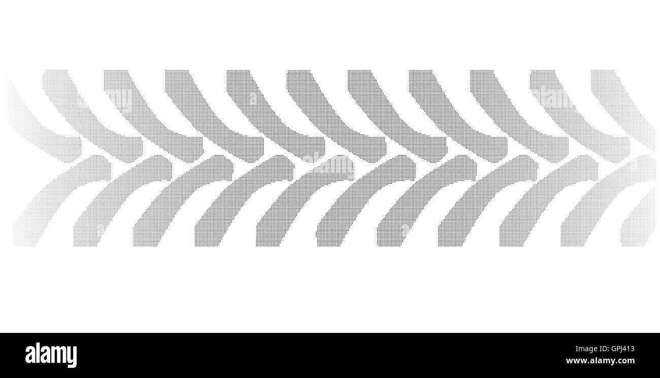 Mezzitoni pneumatico del trattore segna isolate su uno sfondo bianco Illustrazione Vettoriale