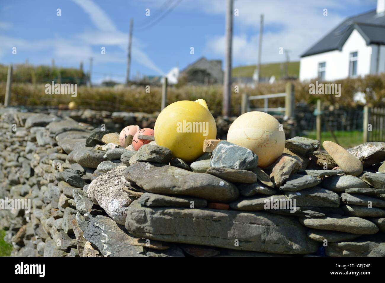 Inishbofin è un'isola irlandese nella Contea di Galway 8 km dal Connemara Coast. - Île irlandaise située dans le Comté de Galway, Iuna isla irlandesa.. Foto Stock