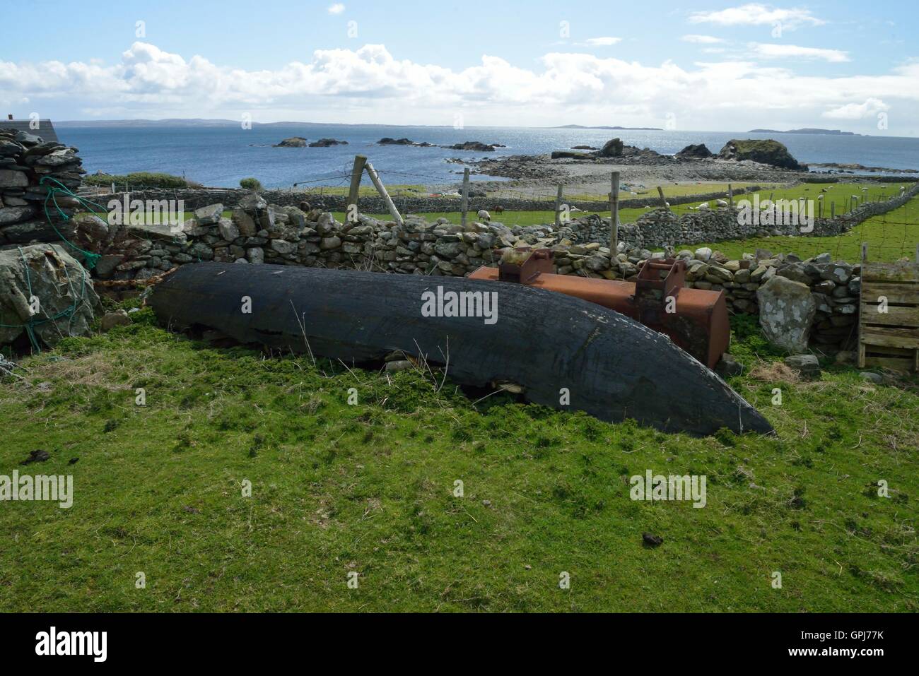 Inishbofin è un'isola irlandese nella Contea di Galway 8 km dal Connemara Coast. - Île irlandaise située dans le Comté de Galway, Iuna isla irlandesa.. Foto Stock