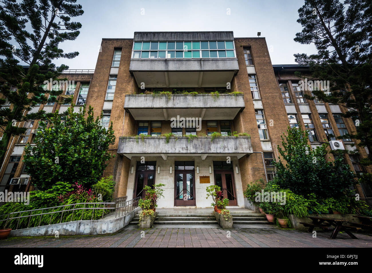 La costruzione presso il National Taiwan University, in Taipei, Taiwan. Foto Stock