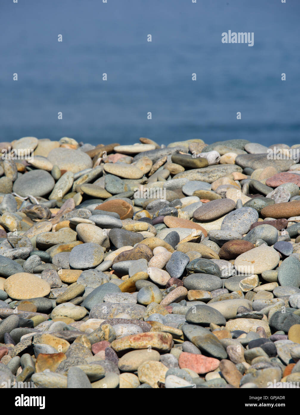 Pietre su una spiaggia britannico Foto Stock