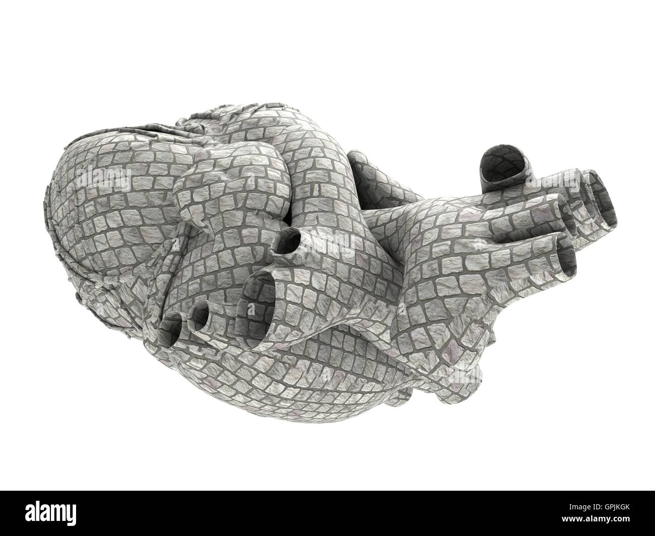 Modello artificiale del cuore umano Foto Stock