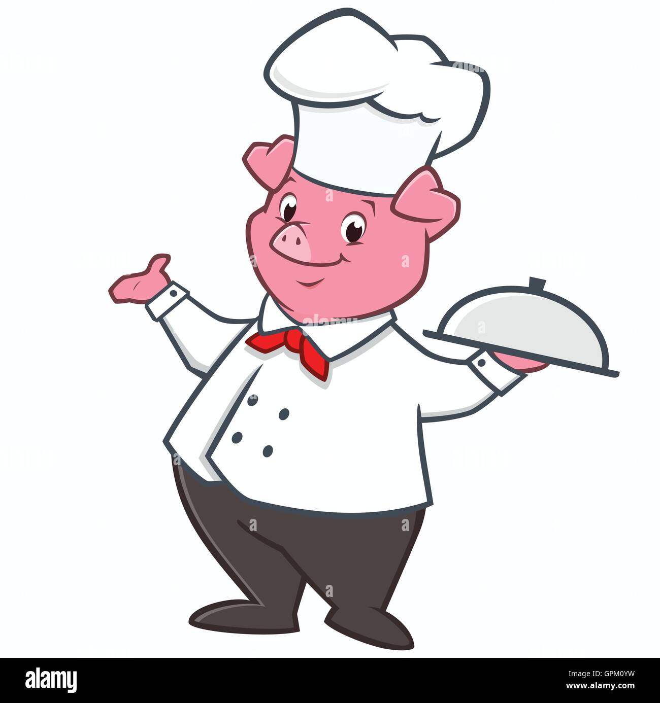 Cartoon Chef di maiale Illustrazione Vettoriale