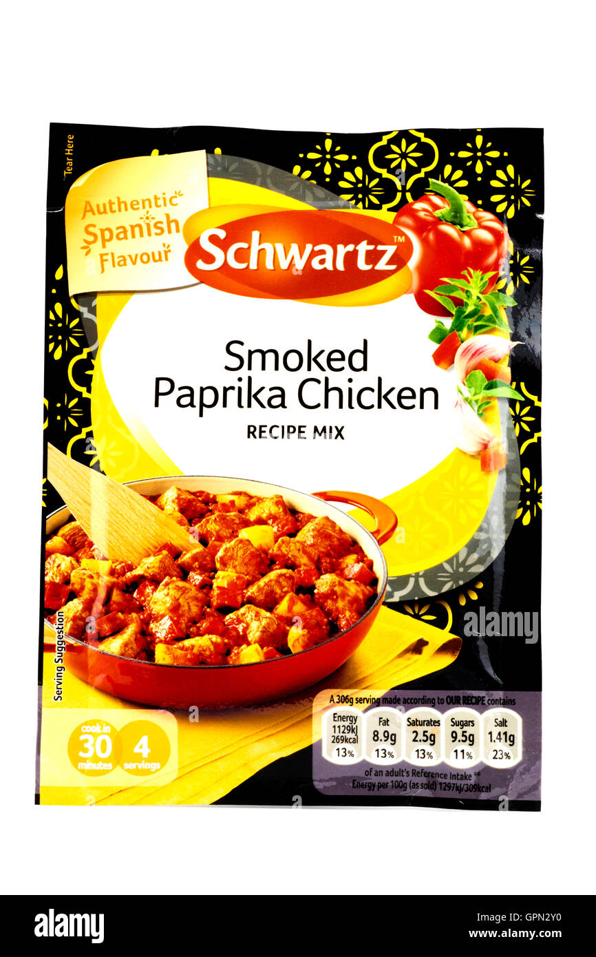 Schwartz Paprika affumicato ricetta di pollo Mix Foto Stock