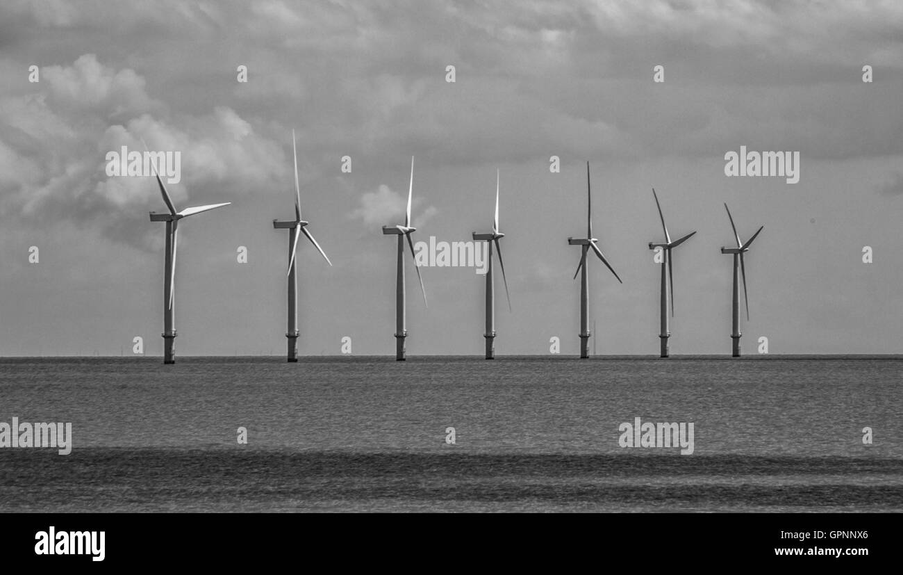 Mare del Nord Wind Farm Foto Stock