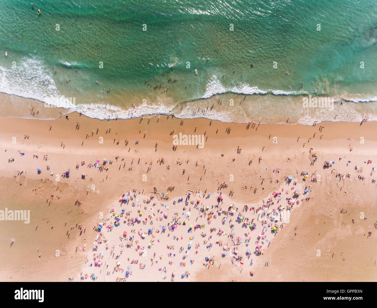 Spiaggia Los Lances Tarifa, Costa de la Luz, Cadice, Andalusia, Spagna meridionale, Europa. Foto Stock