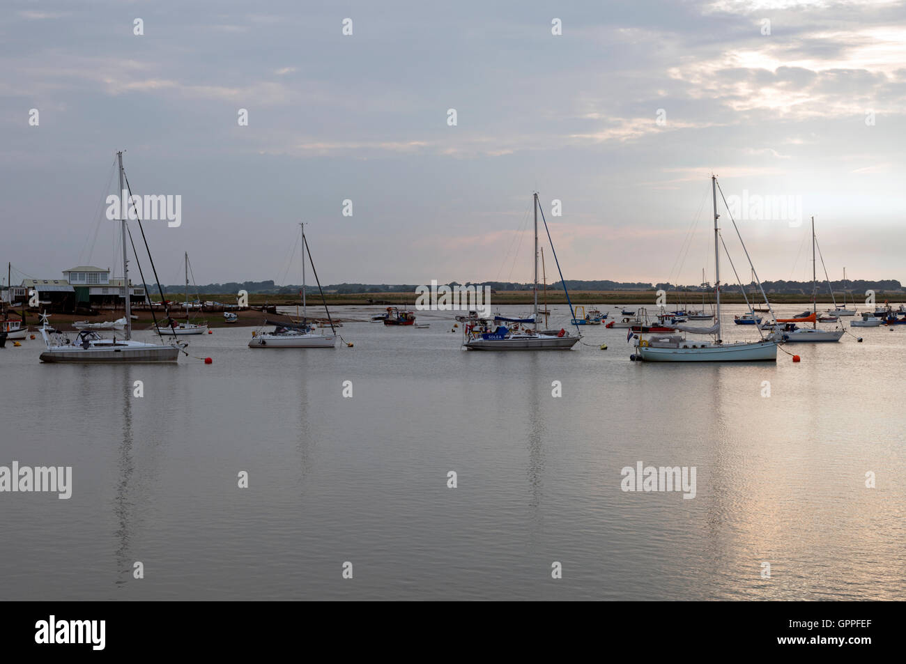 Fiume Deben Felixstowe Ferry Suffolk REGNO UNITO Foto Stock