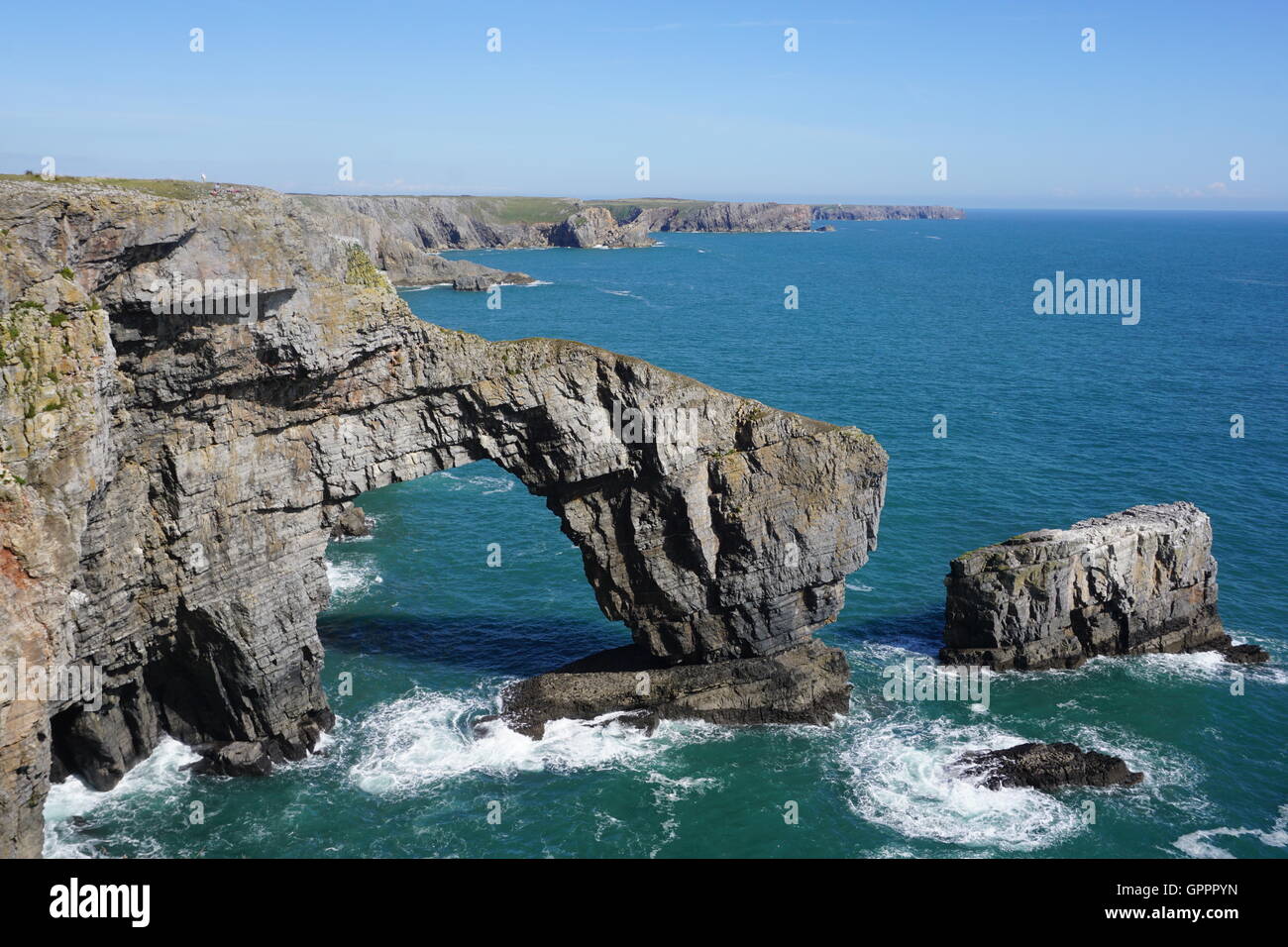 Ponte verde del Galles del Sud pembroke Foto Stock