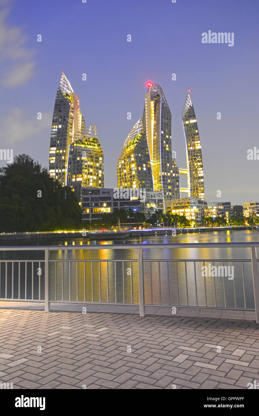 Marina a Keppel Bay, Singapore Foto Stock