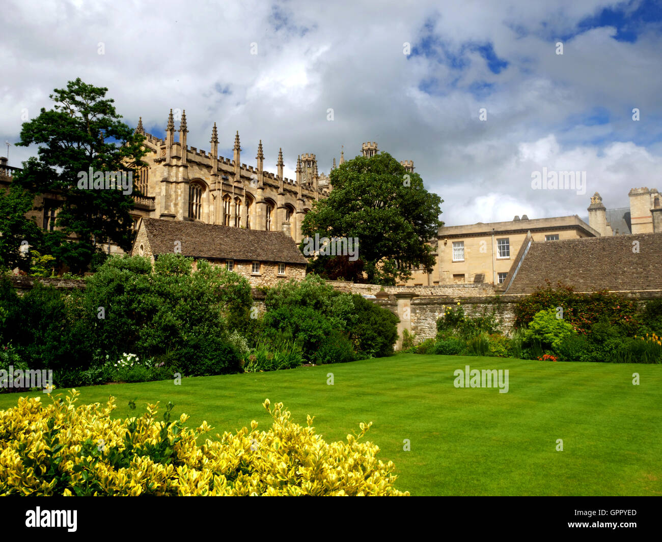 Christ Church College e la Cattedrale e il War Memorial Garden, Oxford. Foto Stock