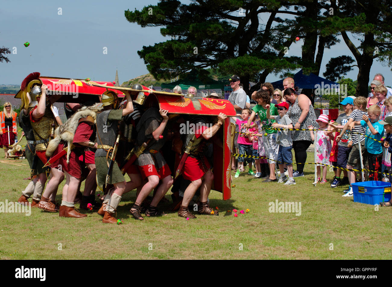 Evento romano di Segontium, Caernarfon, Foto Stock