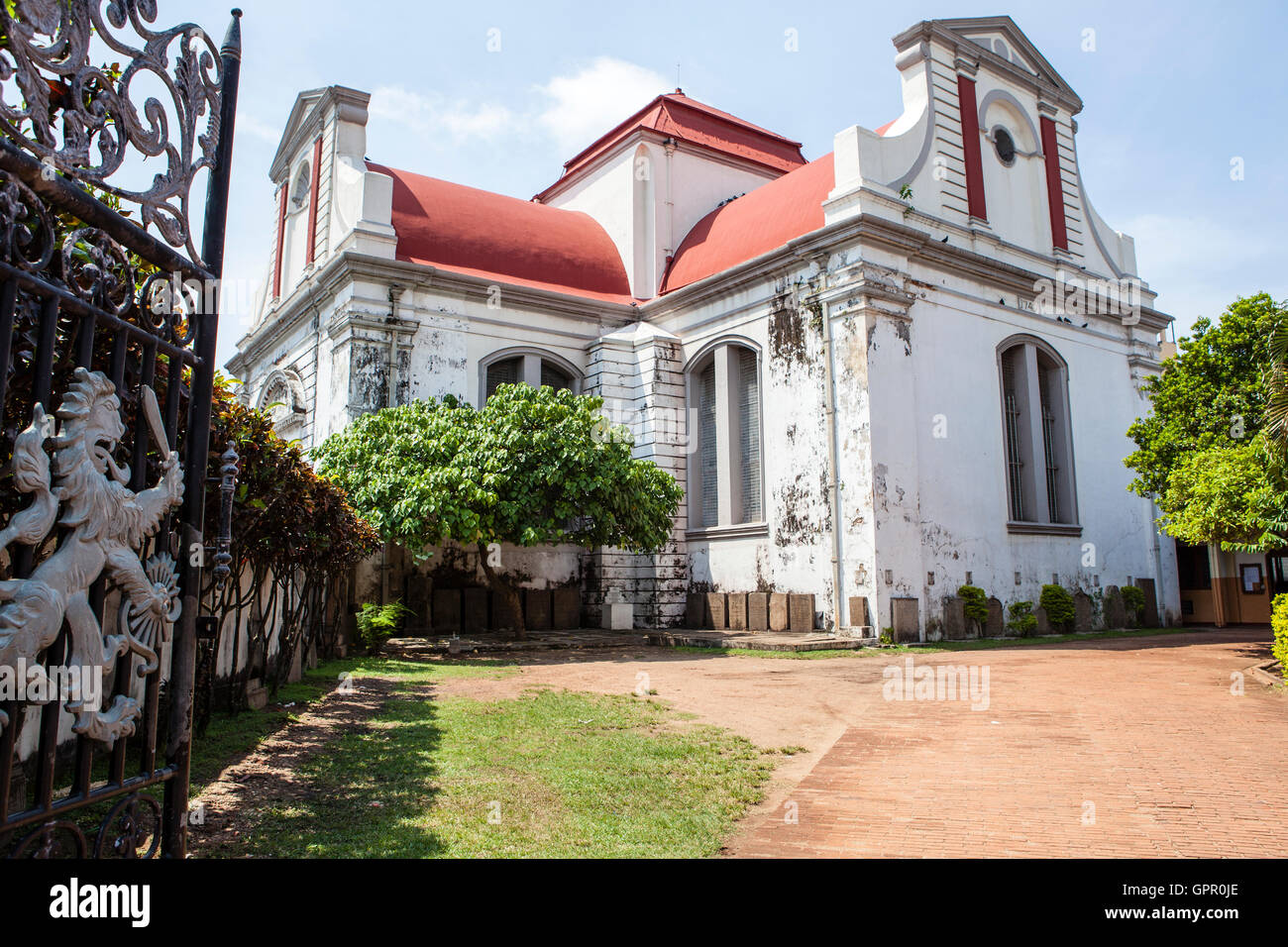 Wolvendaal Chiesa - un olandese riformata coloniale cristiana la Chiesa di VOC in Colombo, Sri Lanka - Asia Foto Stock