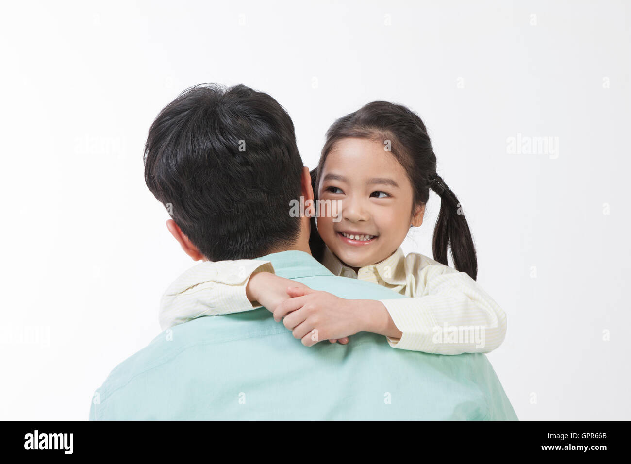 Ritratto di Padre amorevole e figlia Foto Stock