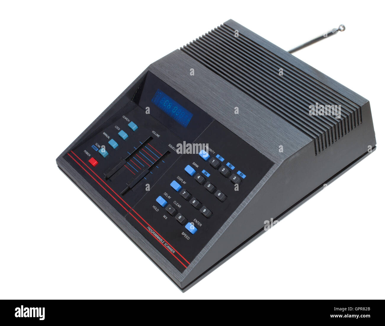 Scanner per elenco di polizia le trasmissioni radio e canali meteo Foto Stock