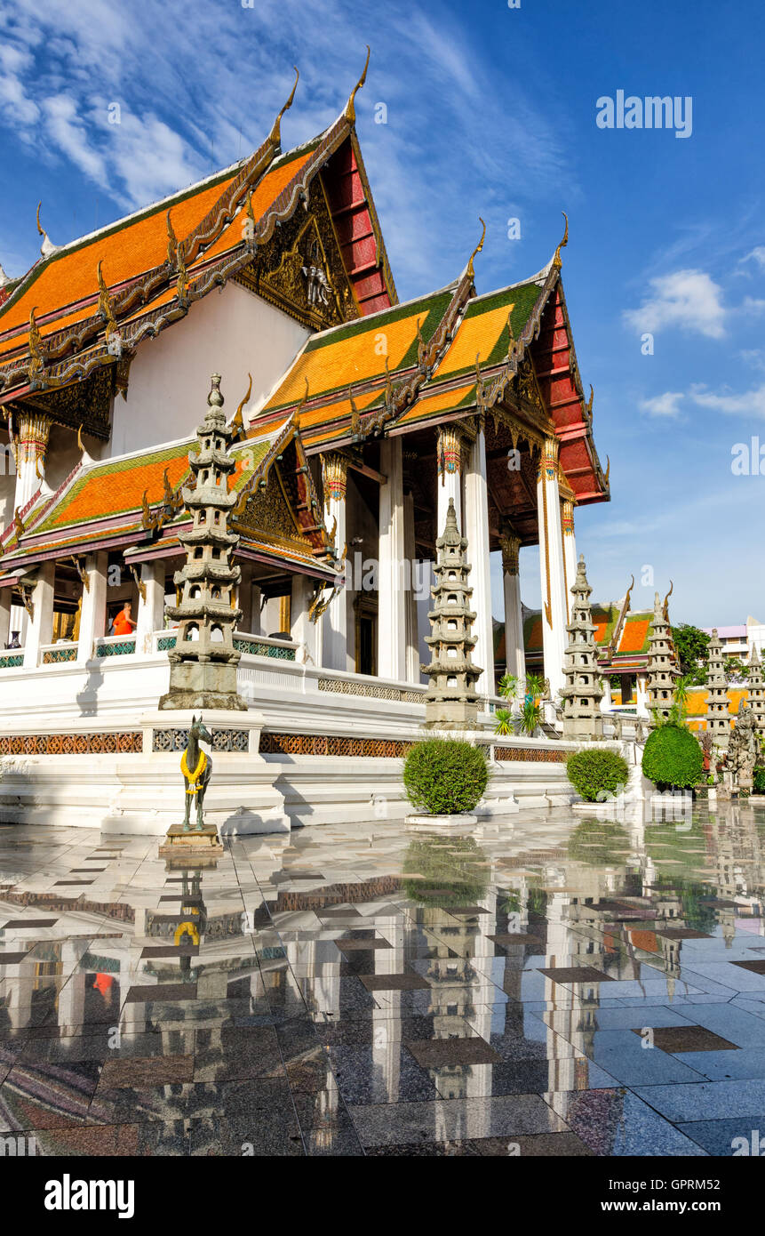 Bangkok (Thailandia) antico tempio buddista Foto Stock