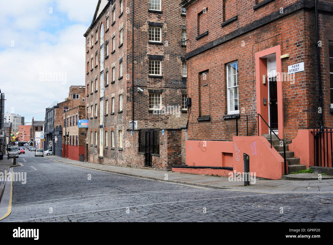 Parr Street, Liverpool - casa di Parr Street studios, precedentemente di proprietà di Phil Collins Foto Stock