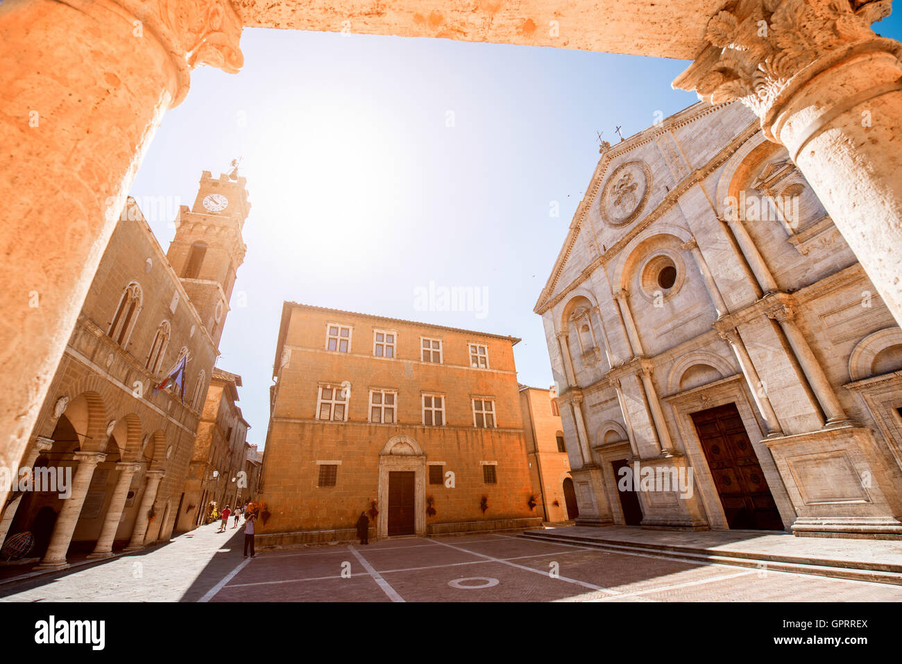 Chiesa di Pienza in Toscana Foto Stock