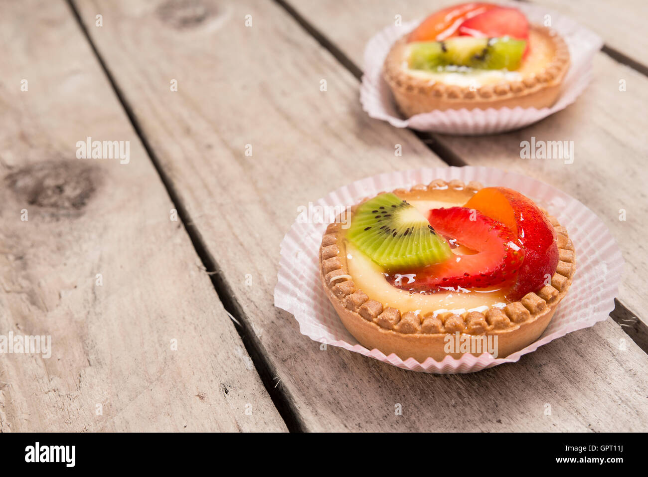 crostata di due frutta Foto Stock
