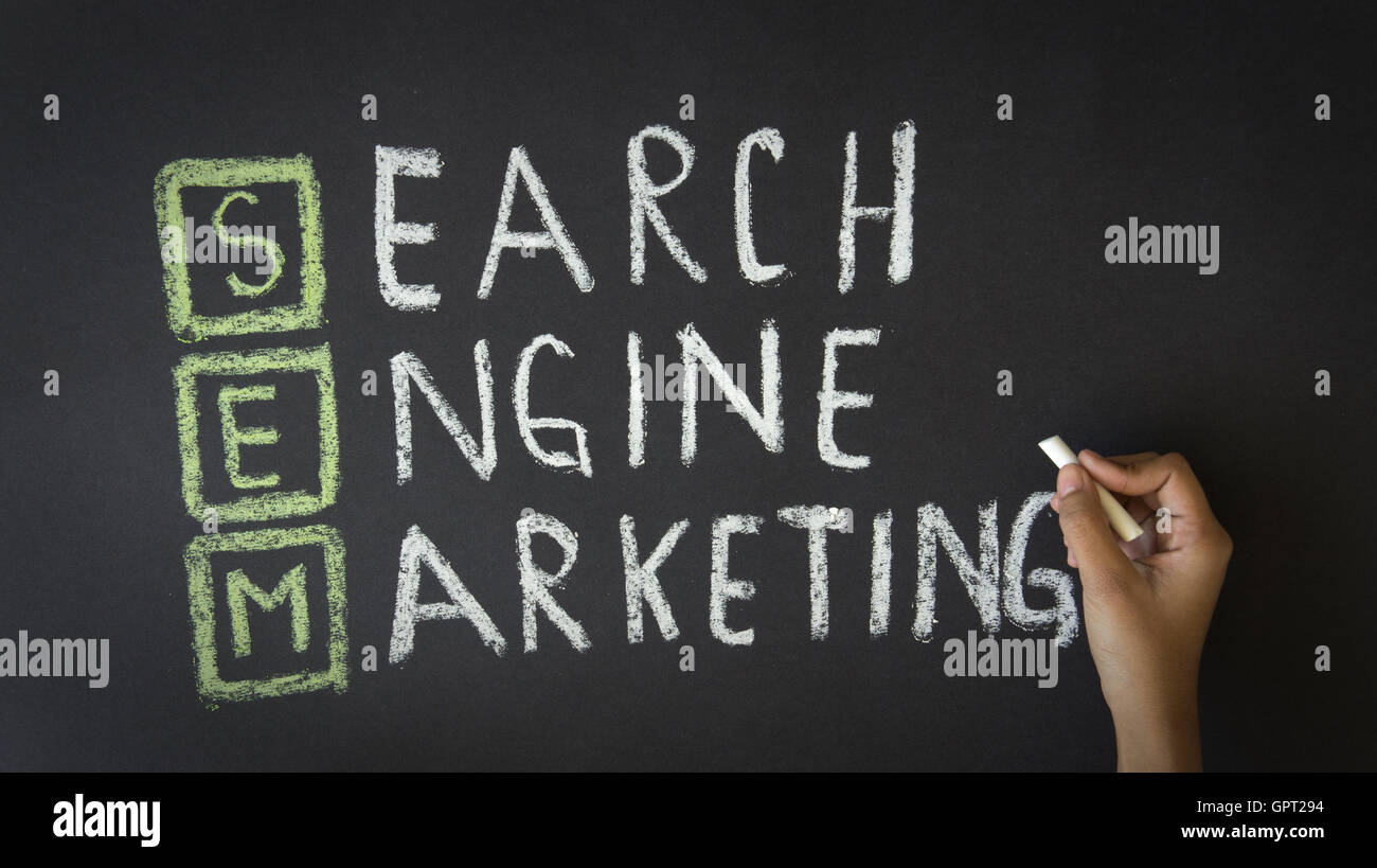 Il marketing dei motori di ricerca Foto Stock