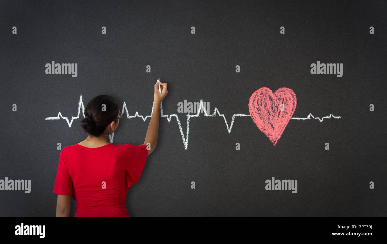 Schema di heartbeat Foto Stock