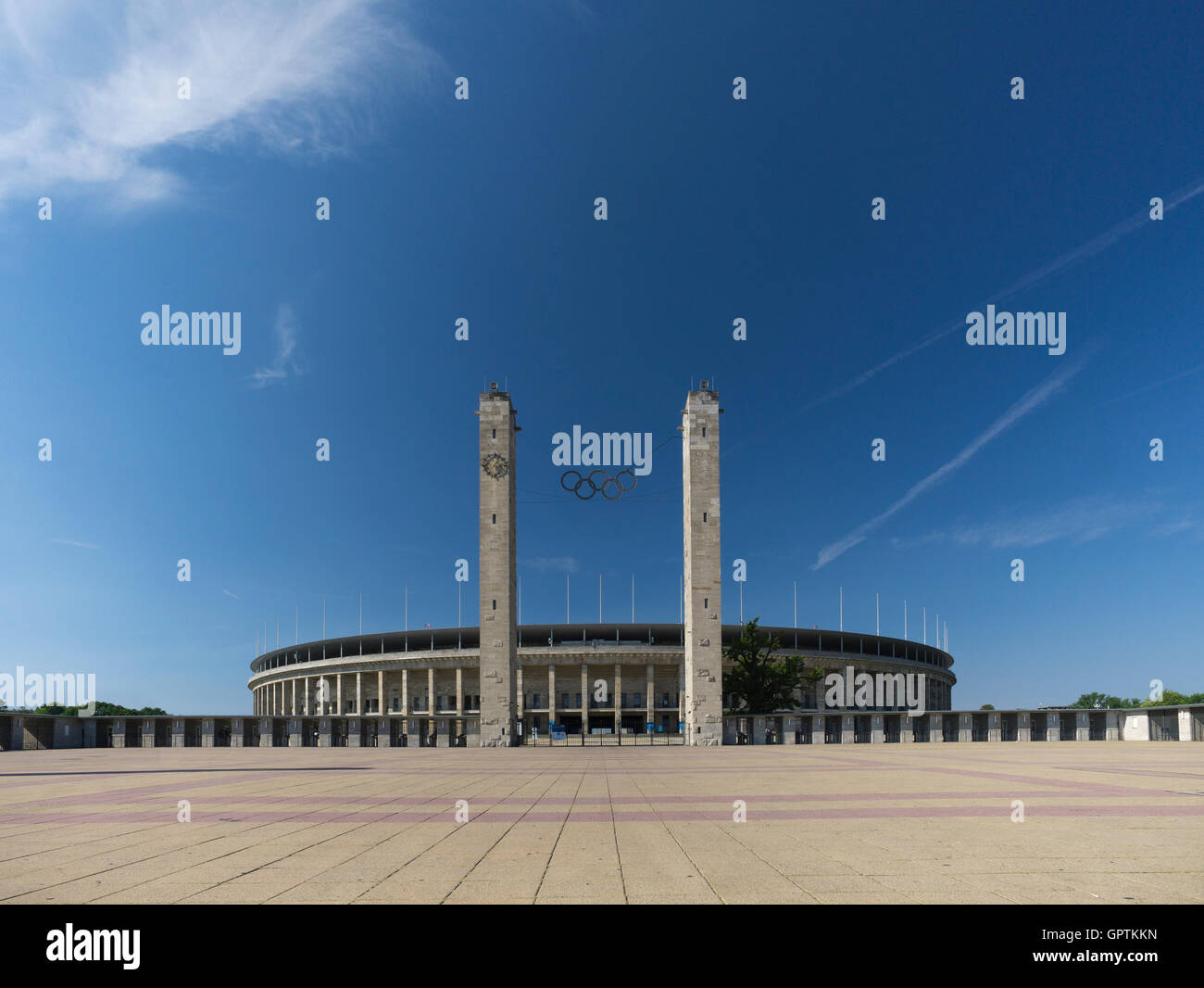 Berlino Olympiastadion Foto Stock