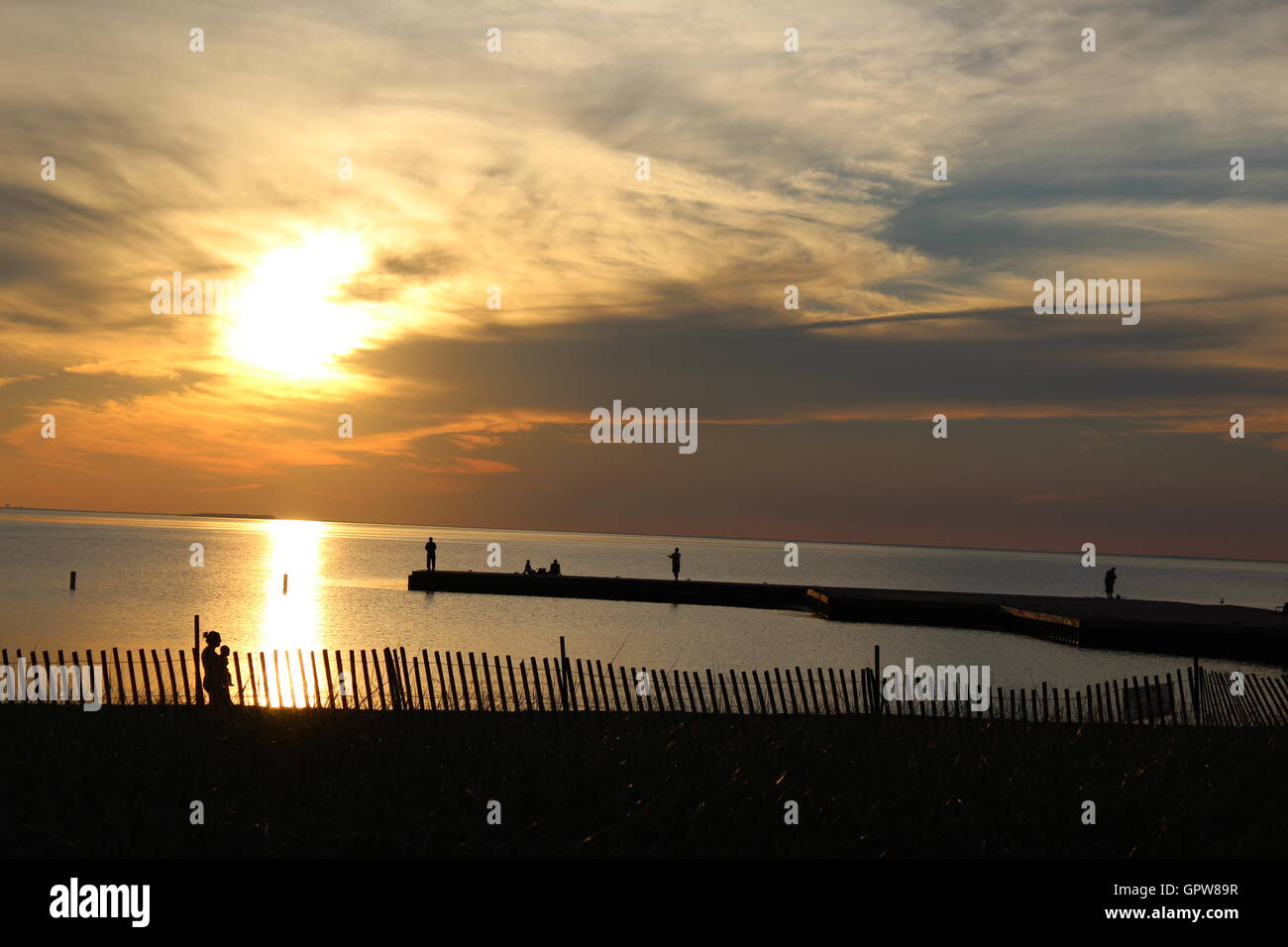 Tramonto a Door County, Wisconsin Foto Stock