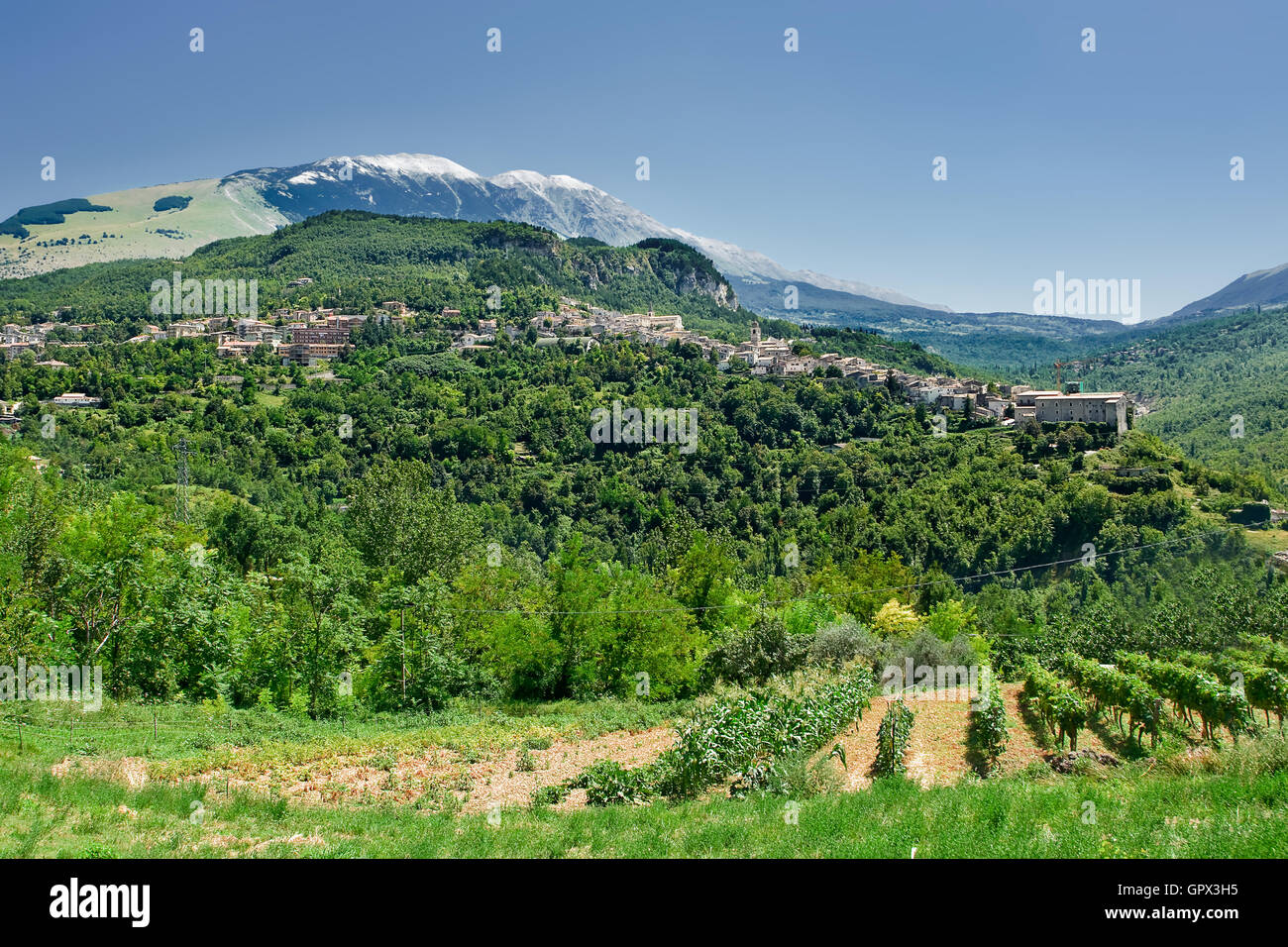 Caramanico piccolo villaggio in Abruzzo (Italia) Foto Stock